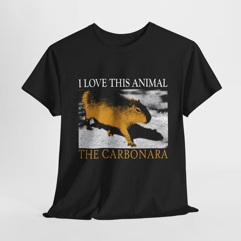 The Carbonara Capybara T-Shirt Hoodie, Sweatshirt | HypeDripTees.com