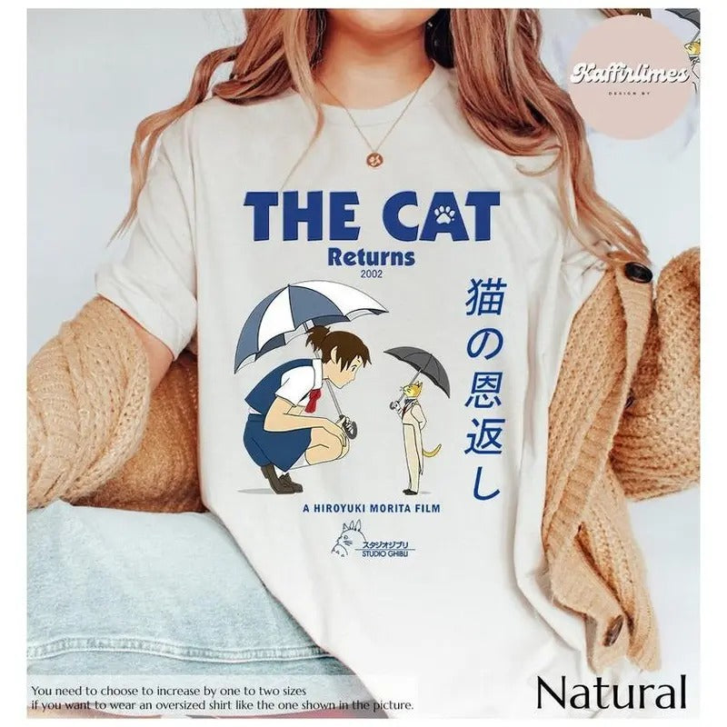 The Cat Returns Shirt, Studio Ghibli Shirt, Ghibli Shirt, Hayao Miyazaki, Studio Ghibli Gift, Studio Ghibli Film,Anime...