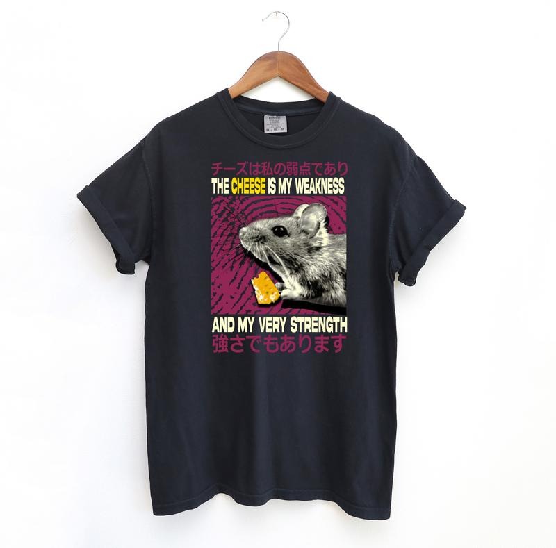 The Cheese Is My Strength T Shirt, Meme Comfort Colors T-Shirt Hoodie, Sweatshirt | HypeDripTees.com