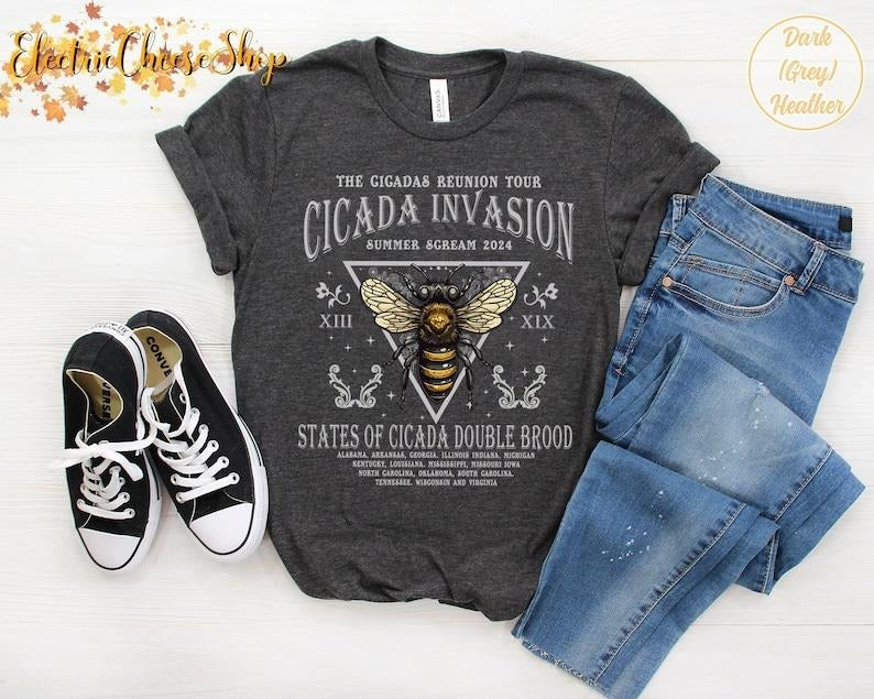 The Cicadas Reunion Tour Shirt, Cicada Concert Tour 2024 Shirt, Year of the Cicadas Shirt, Funny Cicada Tee, Summer Tee,...