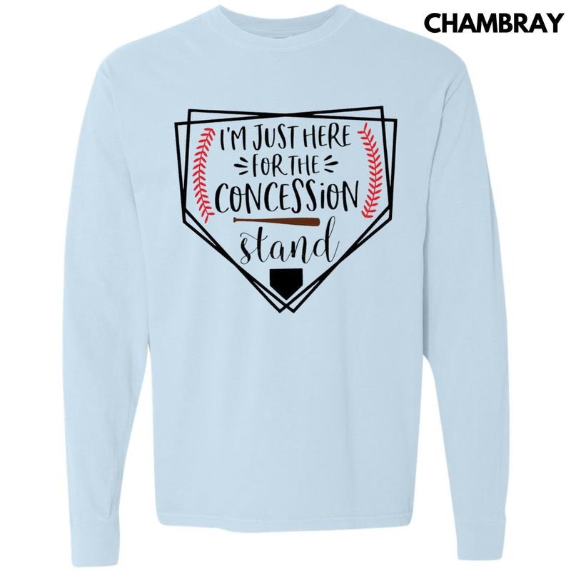 The Concession Stand Long Sleeve Comfort Colors T-Shirt Hoodie, Sweatshirt | HypeDripTees.com