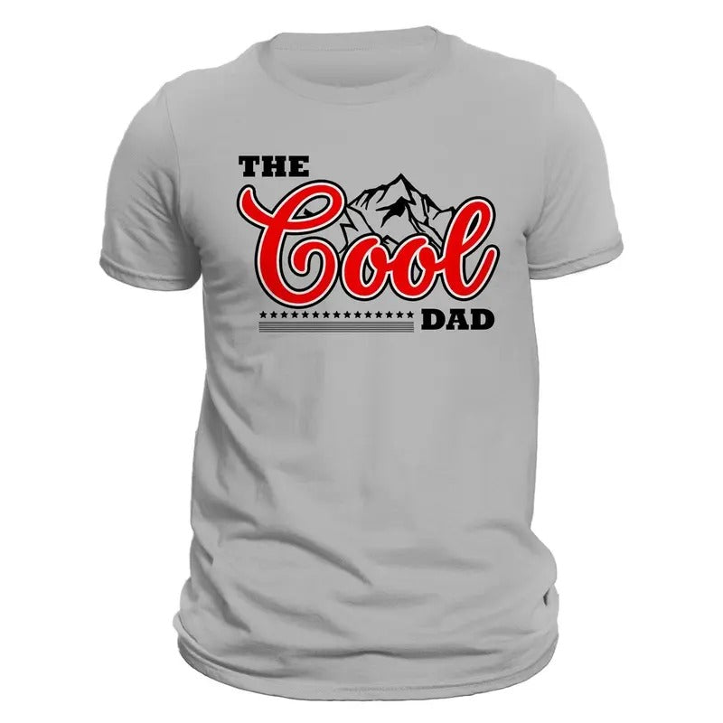 The Cool DAD Men's T-Shirt Casual Classic Cotton Crewneck with Mountain Graphic Design Hoodie, Sweatshirt | HypeDripTees.com