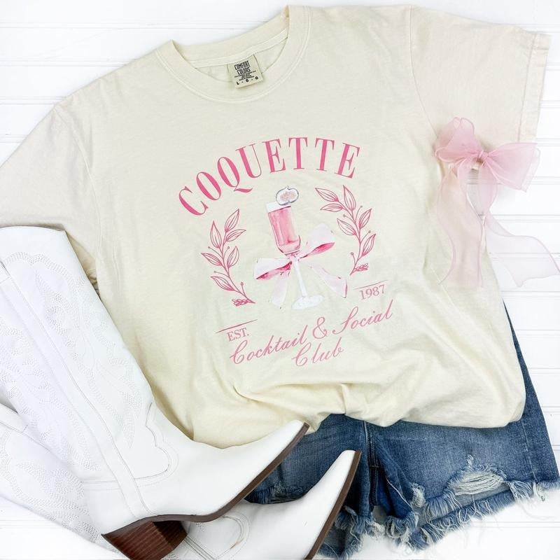 The Coquette Club Comfort Colors T-Shirt Hoodie, Sweatshirt | HypeDripTees.com
