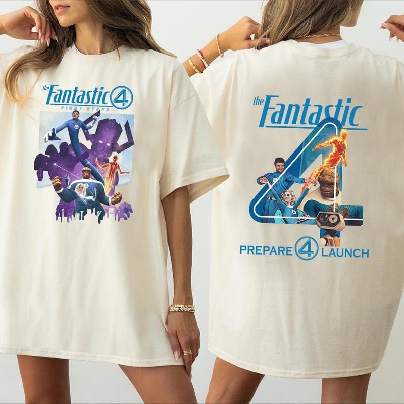 The Fantastic Four First Steps Prepare 4 Lauch 2025 T-Shirt Hoodie, Sweatshirt | HypeDripTees.com