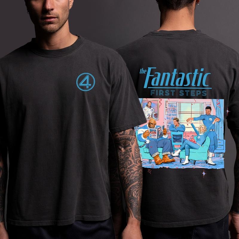 The Fantastic Four First Steps Shirt, Fantastic Four Shirt, Avengers Superhero Studio Shirt, Reed Richards Shirt,...