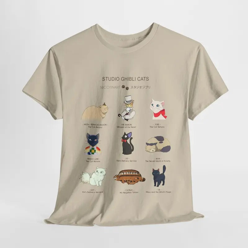 The Ghibli Cats Tshirt, Studio Ghibli Shirt, Anime Shirt, Hayao Miyazaki, Howl, Haku Hoodie, Sweatshirt | HypeDripTees.com