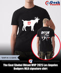 The Goat Shohei Ohtani MVP 2025 Los Angeles Dodgers MLB signature shirt