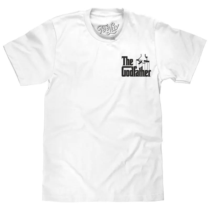 The Godfather Front and Back Print T-Shirt - White Hoodie, Sweatshirt | HypeDripTees.com