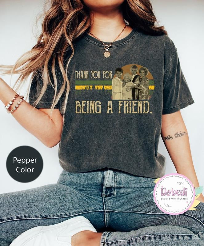 The Golden Girls Thank You For Being A Friend 80s Vintage Sunset Comfort Colors T-Shirt Best Price Hoodie, Sweatshirt