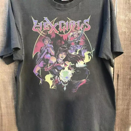 The Hex Girls 2024, Hex Girls Tour Cotton Unisex Tshirt For Men Women, The Hex Girl Merch, Rock Band Tee, Concert Tee, Retro Halloween