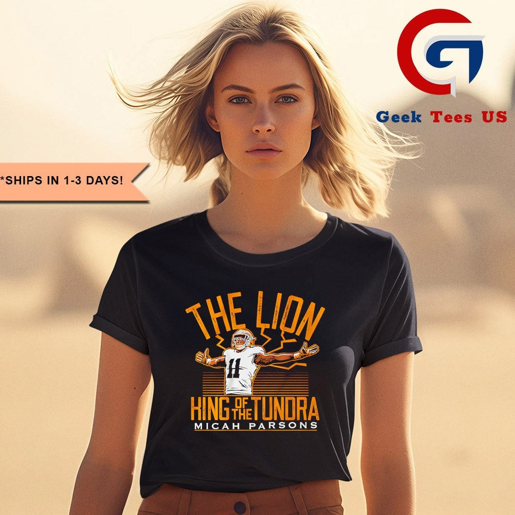 The Lion Micah Parsons King of the Tundra Green Bay Packers football signature shirt