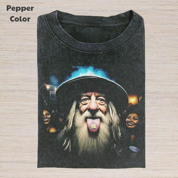 The Lord of the Rings Vintage Graphic Tee, Gandalf Tongue T-Shirt, Movies Tee, Unisex Meme Cringe Funny Dumb Shirt,...