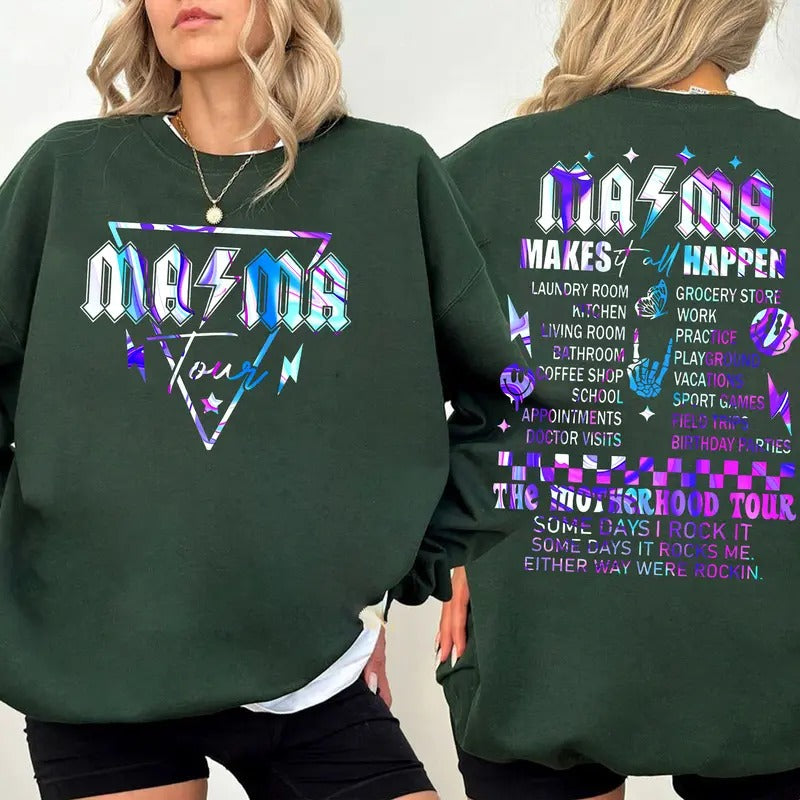 The M0therhood Tour Shirt, Mama Tour 2 Sides Shirt, Some Days I Rock It Shirt, Mother's Day Shirt, Skeleton Mama Shirt...