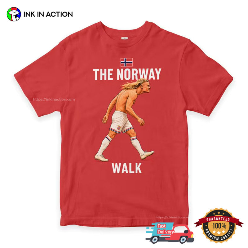 The Norway Walk Funny Erling Haaland Meme Shirt