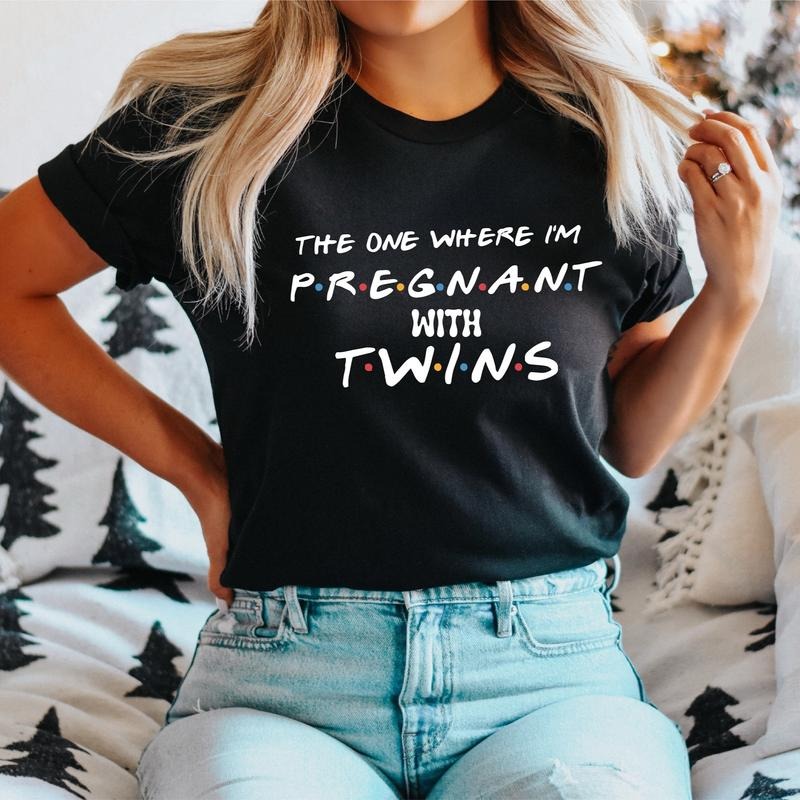 The One Where I'm Pregnant With Twins Shirt, Twins Pregnancy Announcement T-shirt For Mom, Twins Reveal Mama Gift Tee, Pregnant Wife Gift Shirt, Baby Shower Tee.