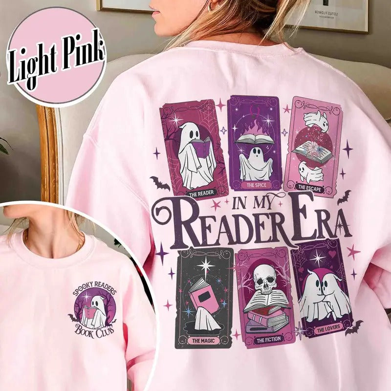 The Reader Tarot Card Sweatshirt, the Reader Tarot Card Shirt, Spooky Reader Shirt, Spooky Readers Book Clubs Halloween,...