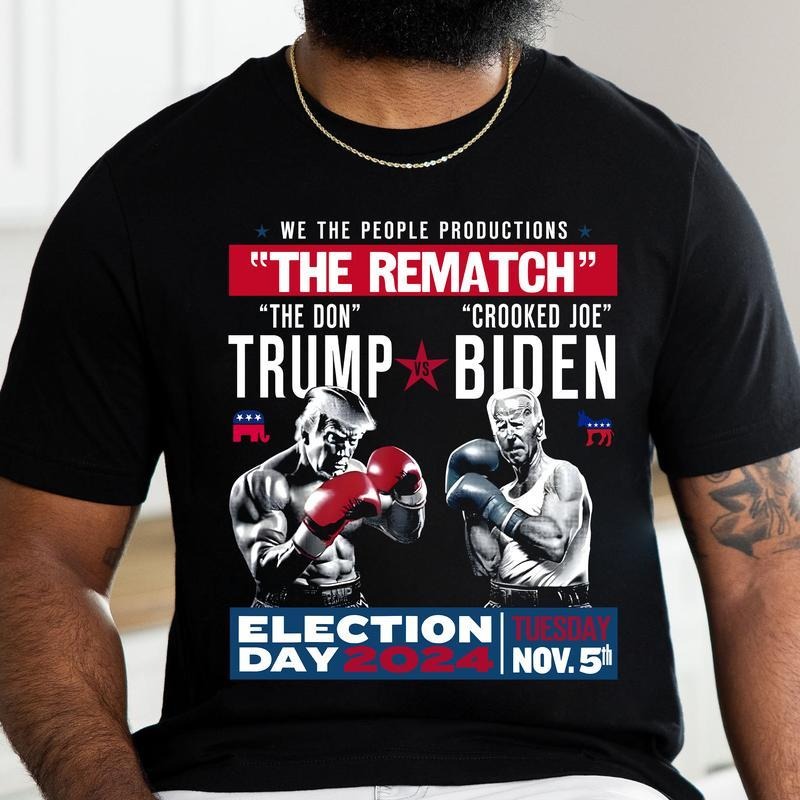 The Rematch Election Day 2024 T-Shirt, D0n Trum & Crooked J0e B1de Shirt, Trum Unisex Shirt Hoodie, Sweatshirt