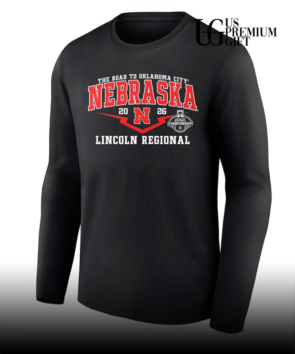 The Road to Oklahoma City Nebraska Huskers Softball 2026 Lincoln Regionals shirt