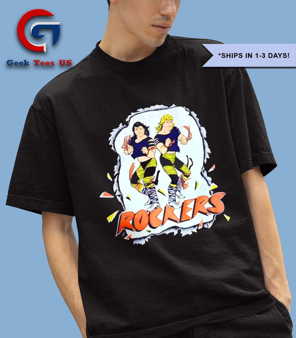 The Rockers wearing Rockers Wwf Tag Team Wrestling shirt