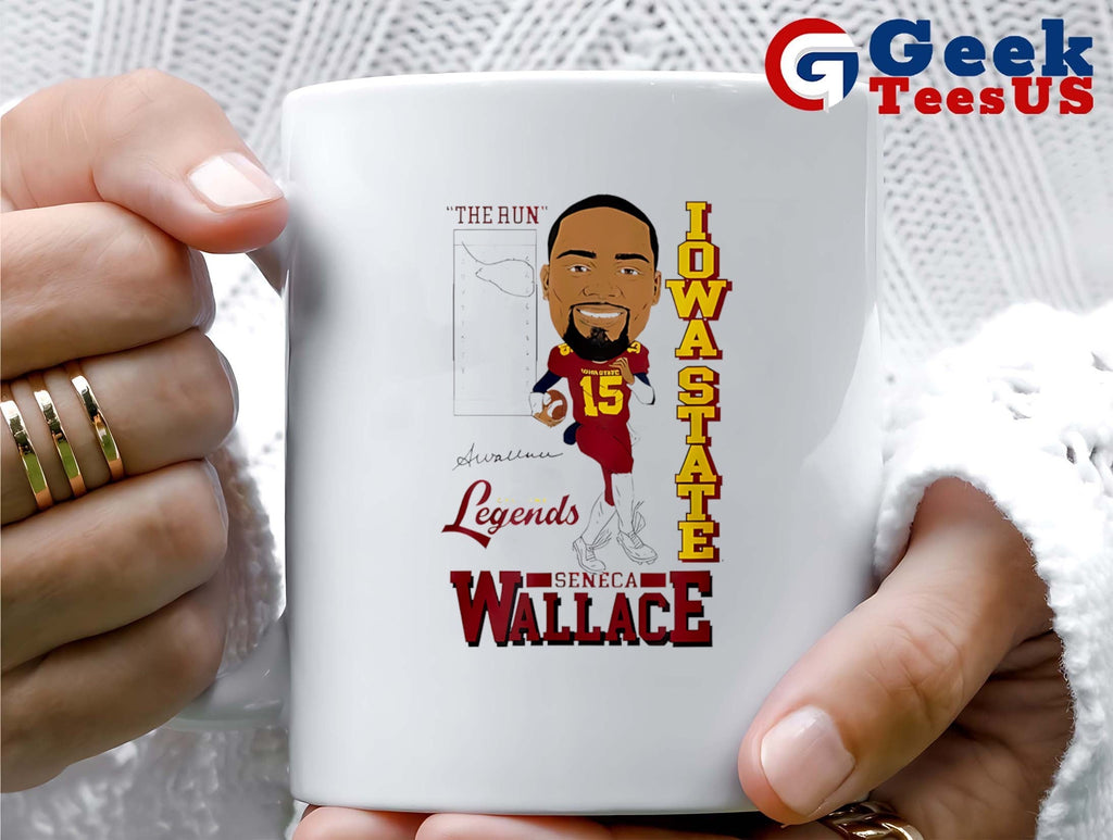 The Run Iowa State Cyclone Legends Seneca Wallace caricature shirt