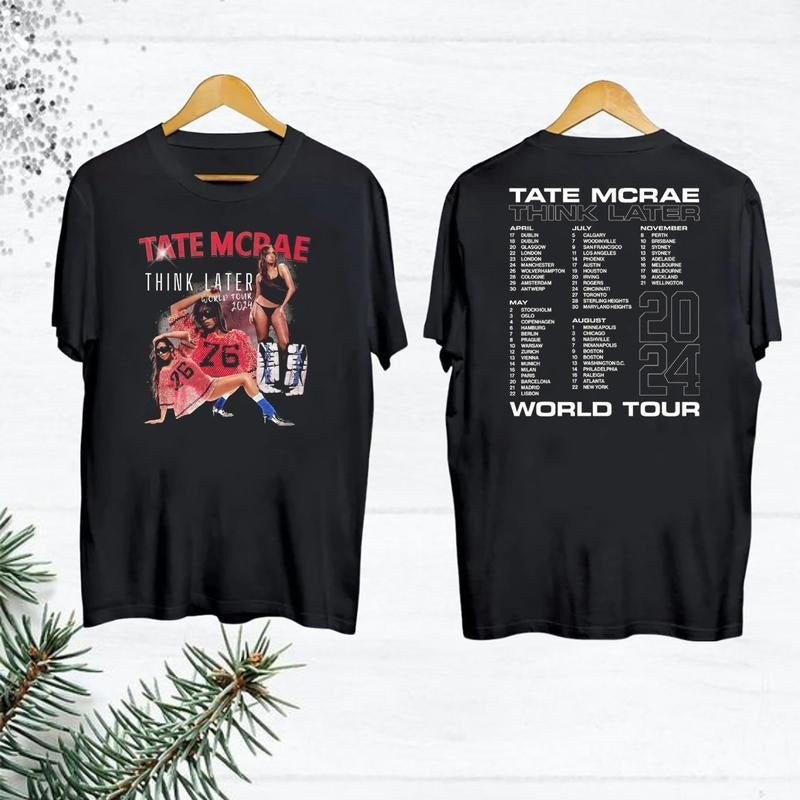 The Think Later World Tour T Shirt, Ta.te Mc.Rae T8 2 Sides Graphic Tee, Concert Outfit, Music Fest Apparel, Unisex Short...