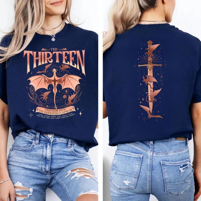 The Thirteen Throne Of Glass Double Sided Shirt, From Now Until The Darkness Claims Us, We Are The Thirteen TShirt, Sjm...