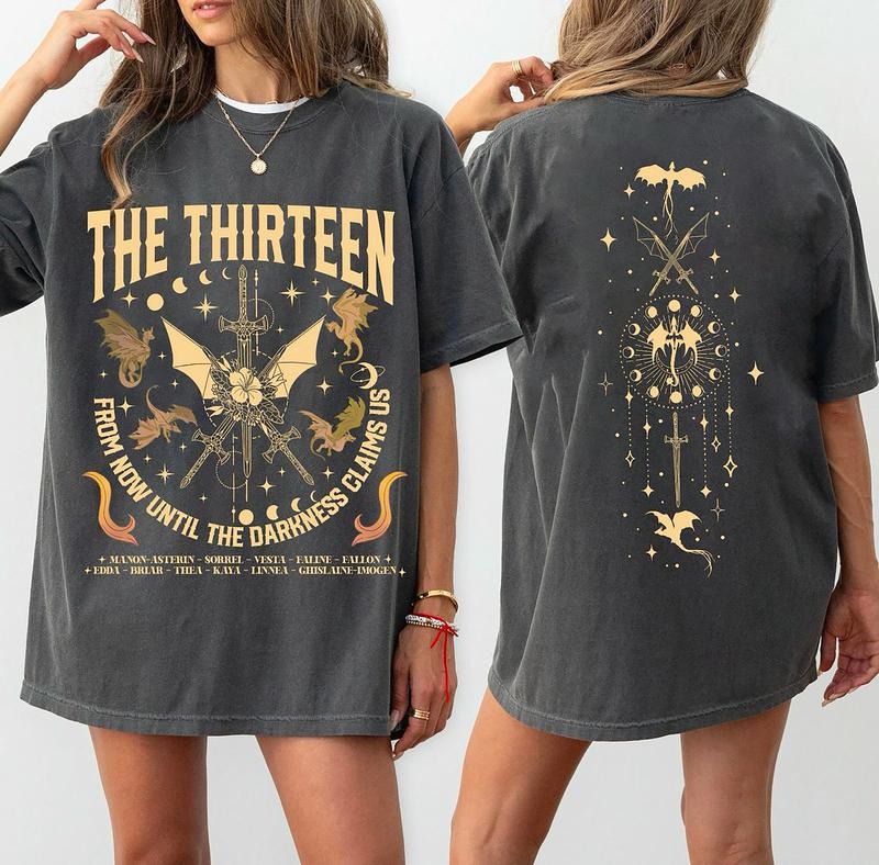 The Thirteen Throne Of Glass Shirt, From Now Until The Darkness Claims Us, Throne Of Glass SJM Merch, We Are The Thirteen...