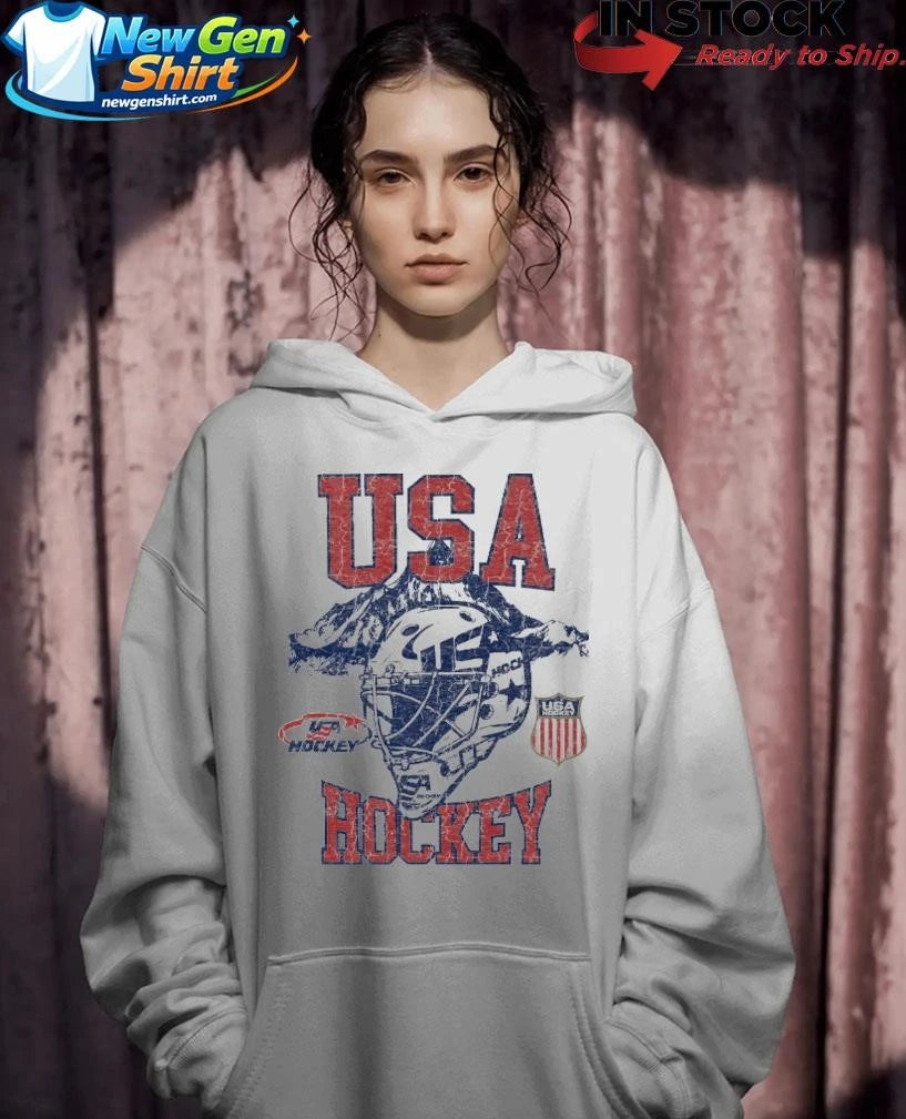 The USA Hockey Helmet White Shirt