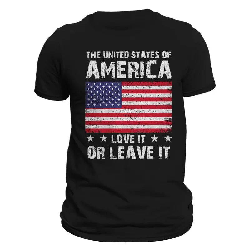 The United States of America Love It or Leave It T-Shirt Casual Crewneck Hoodie, Sweatshirt | HypeDripTees.com
