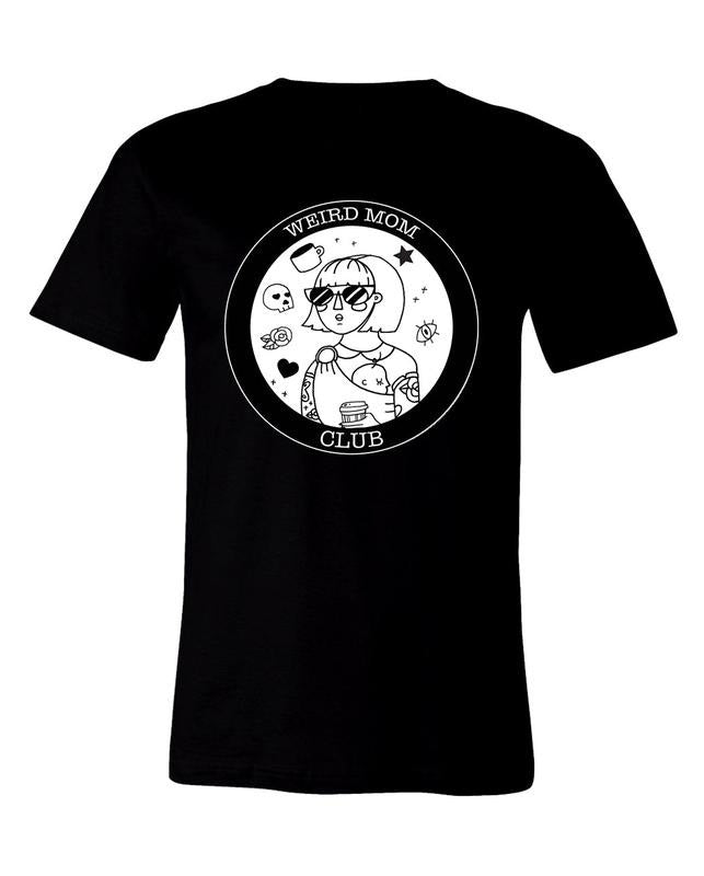 The Weird Mom Club Shirt, plain black Hoodie, Sweatshirt | HypeDripTees.com