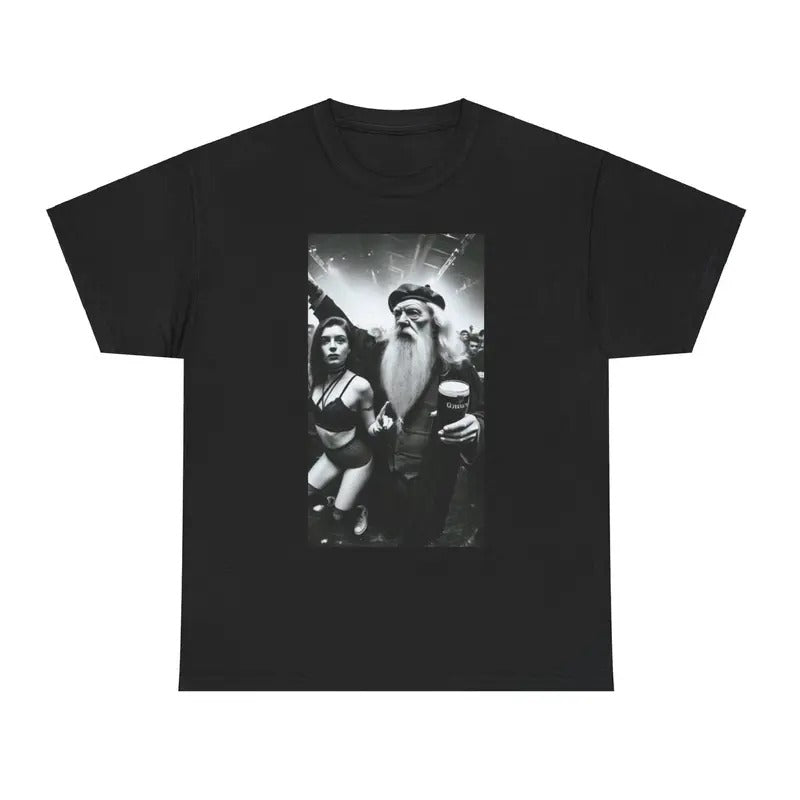 The Wizard with the girl, Unisex Shirt - Fantasy Graphic Tee, Movie Merch, Meme T shirt Hoodie, Sweatshirt | HypeDripTees.com