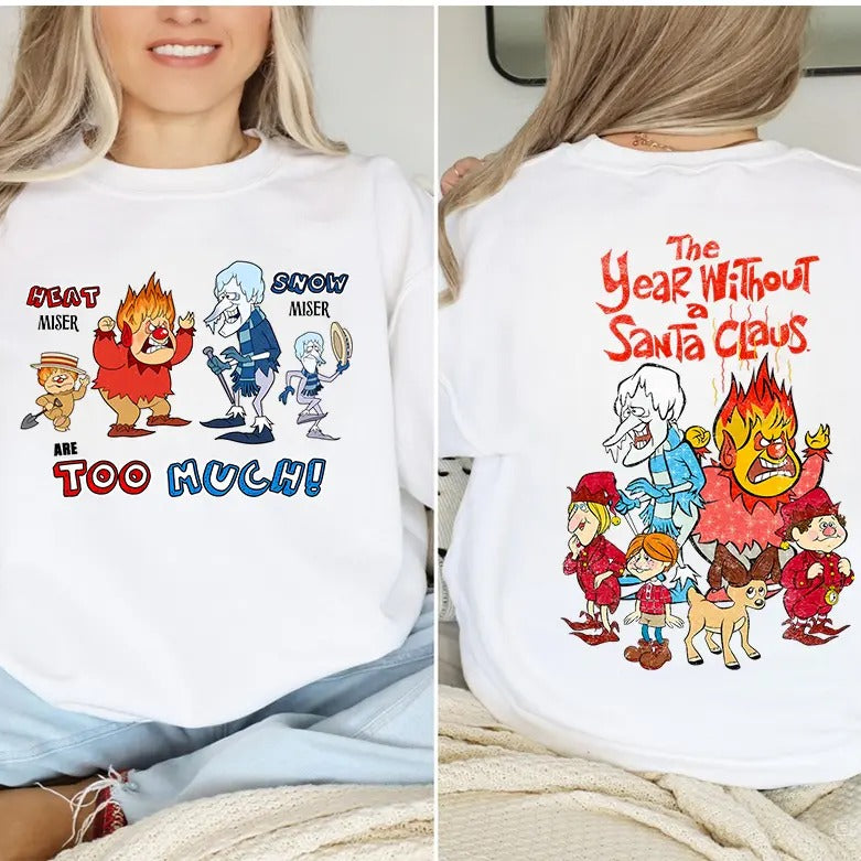 The Year Without Santa Snow Miser Heat Sweatshirt, Miser Brothers Shirt, Family Matching Shirt, Heat And Snow Misers...