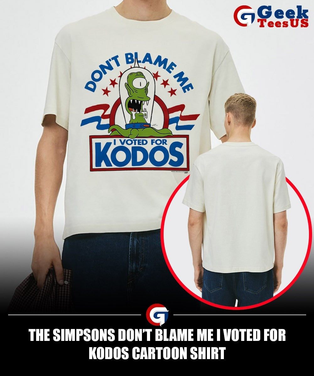 The simpsons don’t blame me I voted for kodos cartoon shirt
