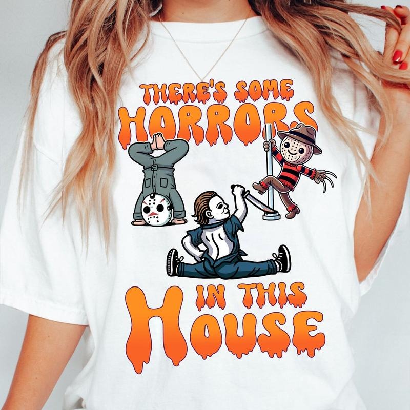 There's S01me Horr0rs In This House Shirt Horr0r, Horr0r Shirt, Halloween FUNNY  Shirt Hoodie, Sweatshirt | HypeDripTees.com