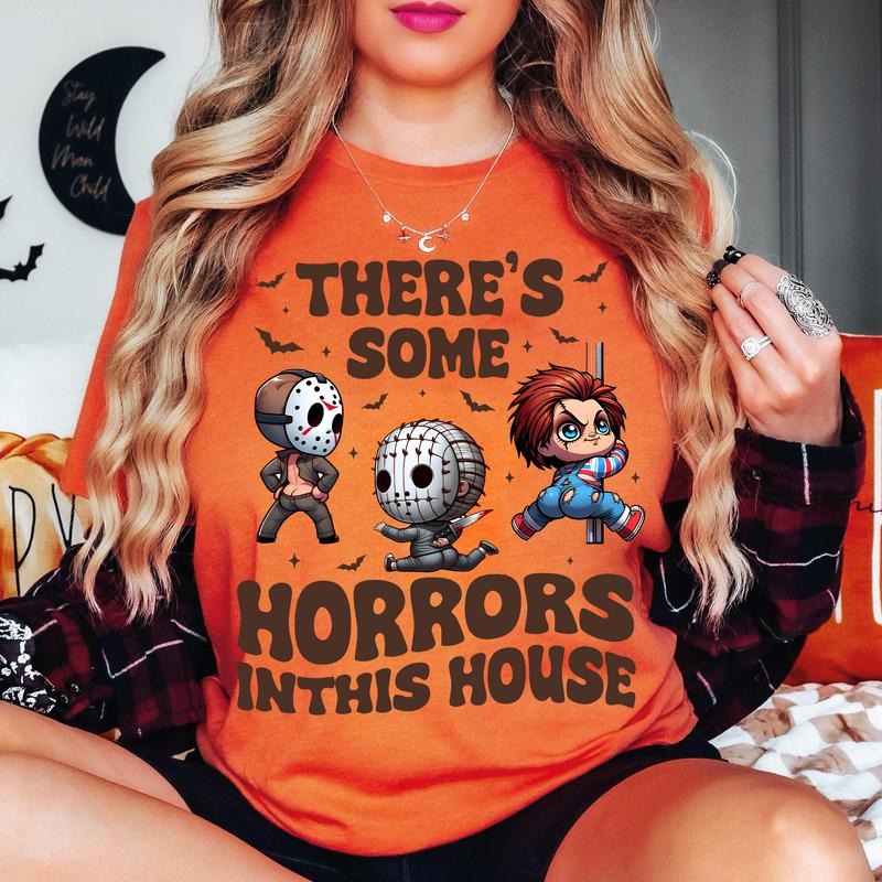 There's S0me Horrors In This House Shirt Funny Dance, Funny Horror Shirt Hoodie, Sweatshirt | HypeDripTees.com