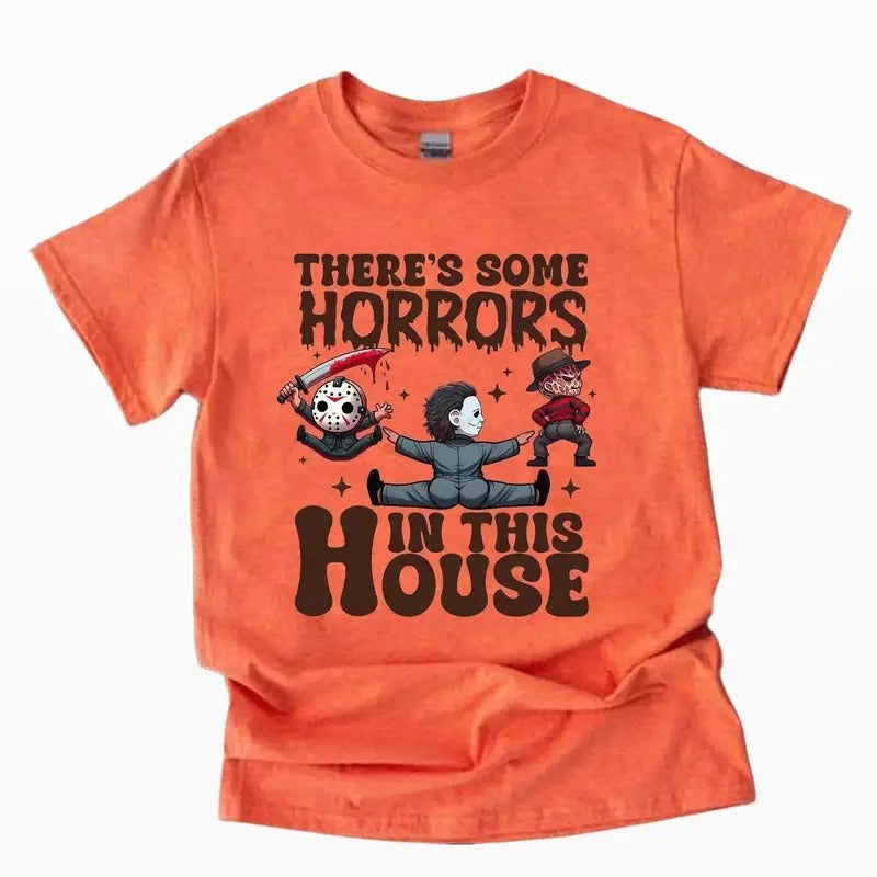 There's Some Horror In This House Shirt, Hallowen Shirt,  Cute Fall Shirt, Spooky Seasonstyle{n002}2 Hoodie, Sweatshirt