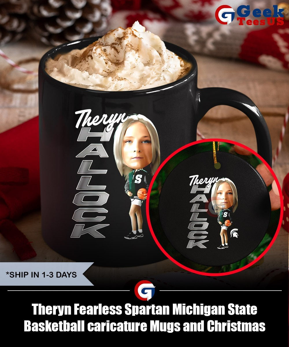 Theryn Fearless Spartan Michigan State Basketball caricature shirt