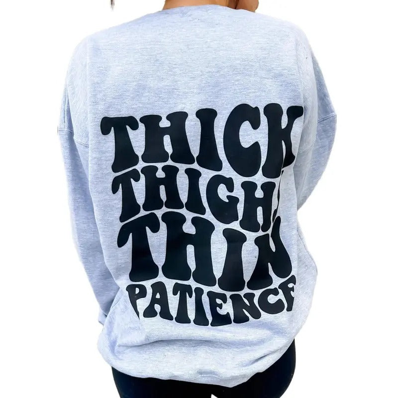 Thin Patience Graphic Sweatshirt T-Shirts, Hoodie | HypeDripTees.com