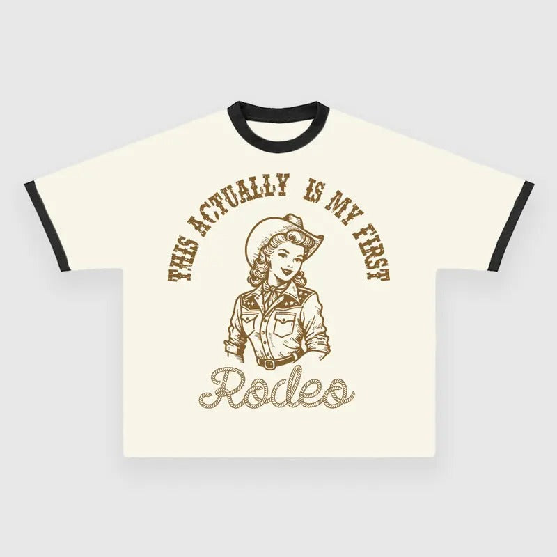 This Actually Is My First Rodeo CUSTOM PRINTED T-SHIRT Hoodie, Sweatshirt | HypeDripTees.com