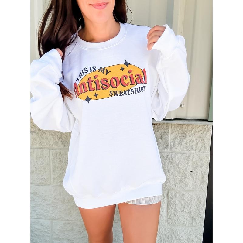 This Is My Antisocial Sweatshirt Graphic Pullover T-Shirts, Hoodie | HypeDripTees.com