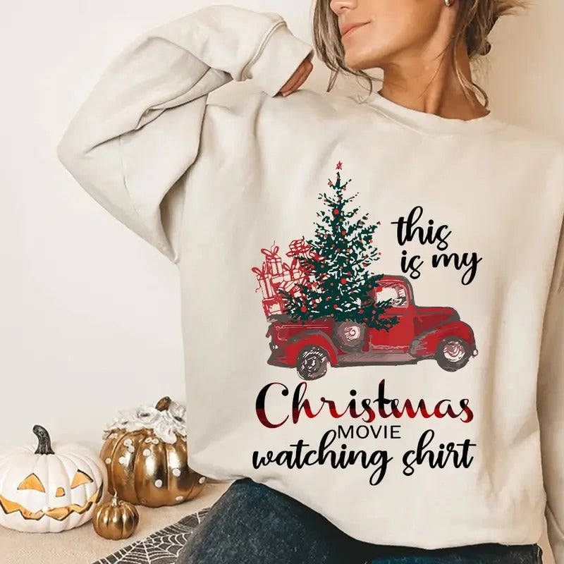 This Is My Christmas Movie Watching Sweatshirt T-Shirts, Hoodie | HypeDripTees.com
