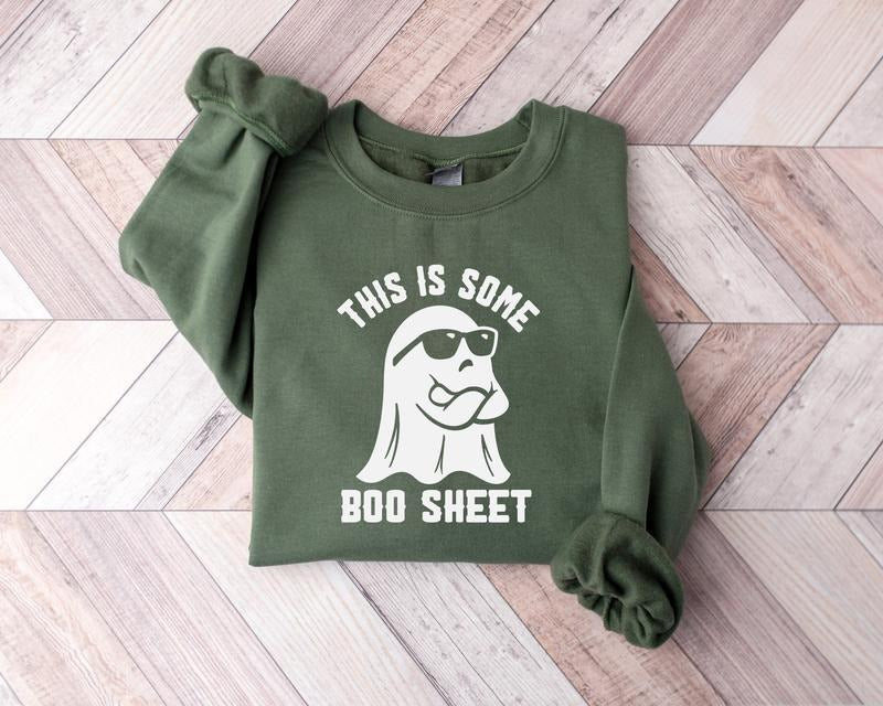 This Is Some Boo Sheet Sweatshirt Halloween Sweatshirt Retro Halloween Kids Shirt Ghost Shirtboo Sheet Shirtfunny...