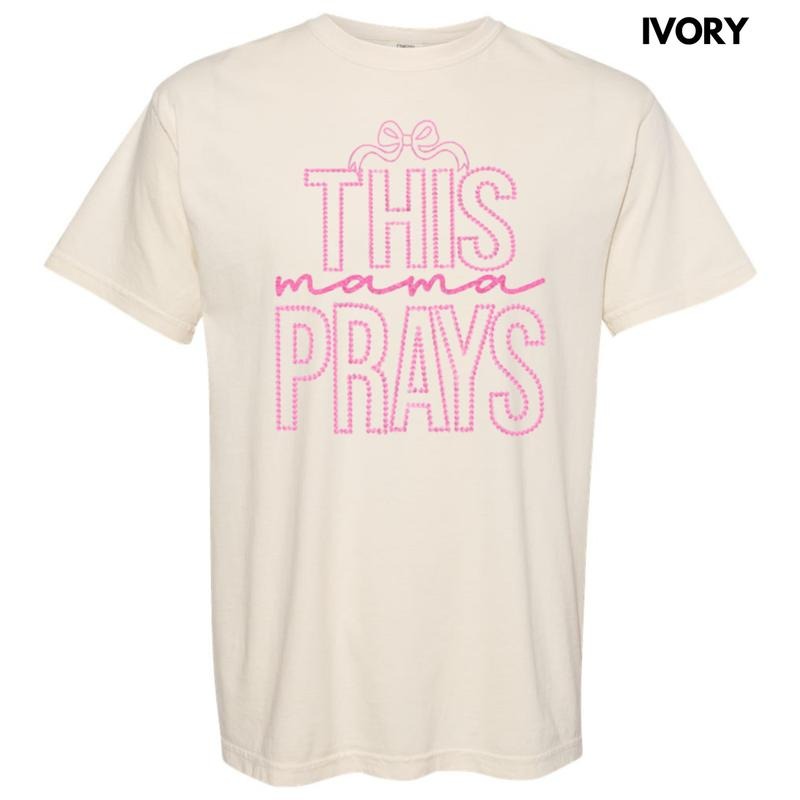This Mama Prays Rosette Comfort Colors T-Shirt Hoodie, Sweatshirt | HypeDripTees.com