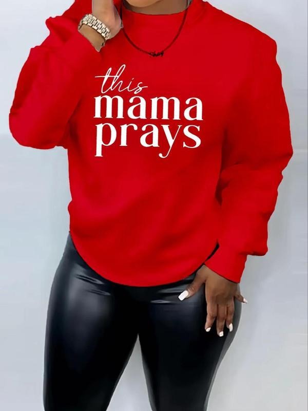 This Mama Prays Sweatshirt, Mama Shirt, Valentine Day Gift, Women's Clothes for Daily Wear, Gift For Mama, FOr Women Hoodie