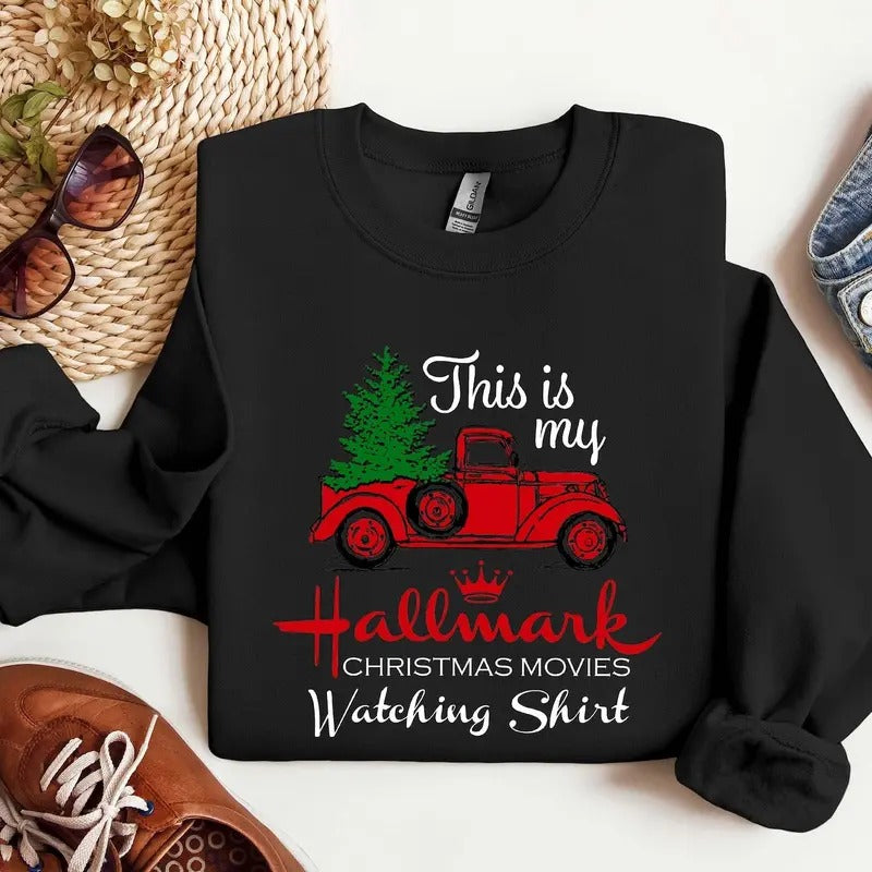 This is My Hallmark Christmas Movie Watching Sweatshirt, Hallmark Long Sleeve Tee, Hallmark Sweatshirt, Unisex Christmas...