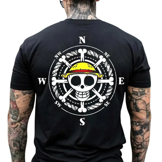 Thousand Sunny The Rudder Black Tee, Thousand Sunny Shirt, Thousand Sunny Merch, The Rudder Shirt, One piece Shirt, Thousand Sunny The Rudde Shirt, Gift For Fan, Anime Grusaaphic Shirt, Trendy Shirt Menswear Top Underwear Streetwear Tshirt Tropical