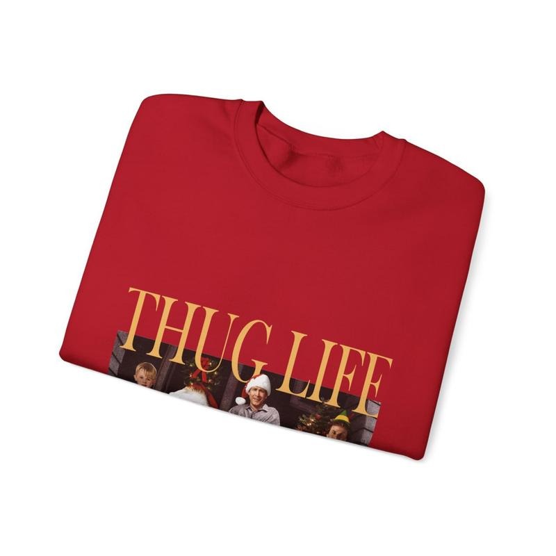 Thu.g Lif.e Christmas Sweatshirt, Christmas Characters Shirt, Christmas Movies Hoodie | HypeDripTees.com