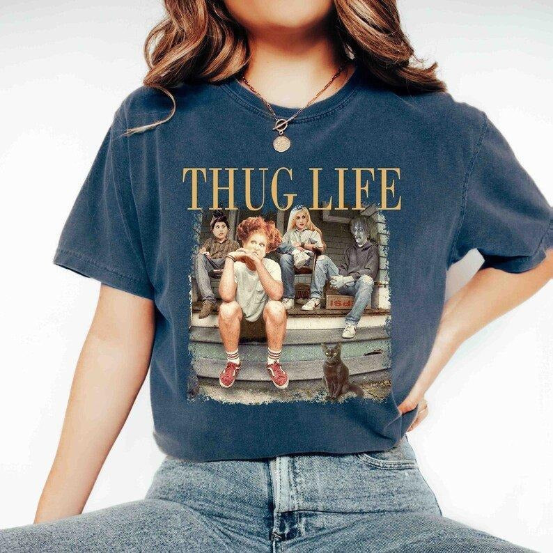 Thug Life Haloween T-Shirt , Thug Life Sweatshirt, Halloween Sweatshirt, Halloween tee, Unisex Classic Cotton with...