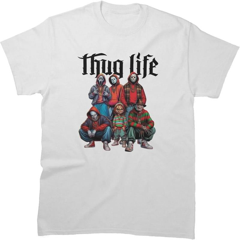 Thug Life Horror Movie, Scary Friend Halloween Vibes, Retro Vintage Halloween Classic T-Shirt Hoodie, Sweatshirt
