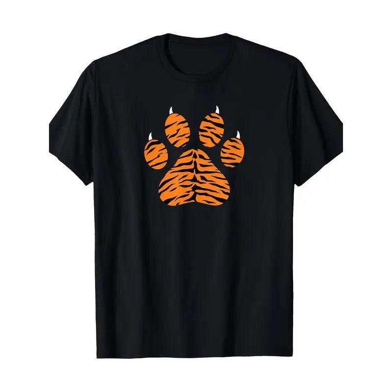 Tiger Claw Print T-shirt Tiger Fierce Jungle, men's T-shirt, outdoor men's clothing Made in USA Hoodie, Sweatshirt